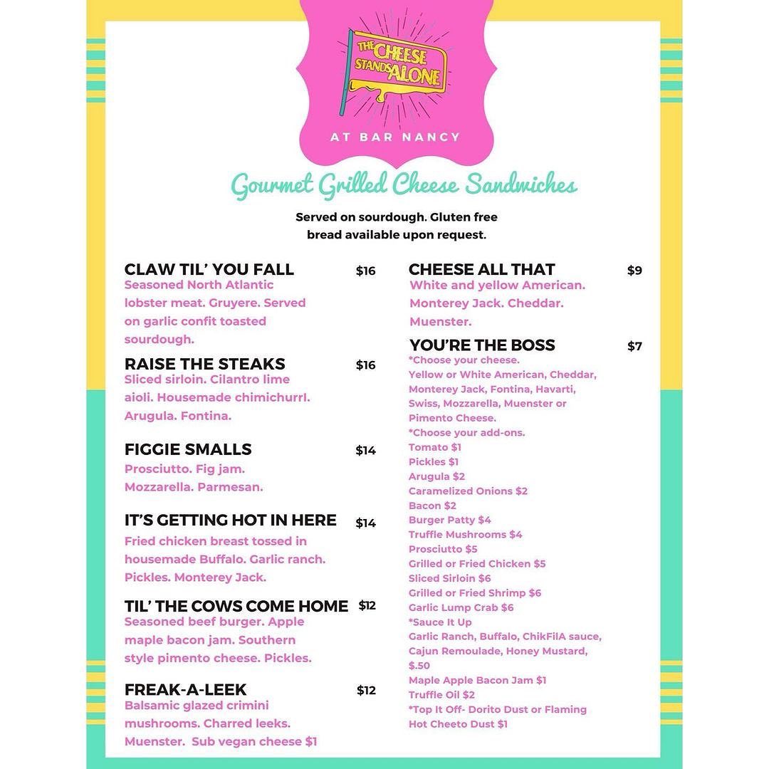 Bar Nancy February Menu 