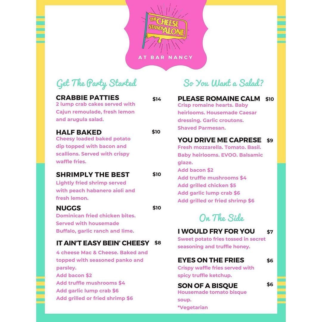 Bar Nancy February Menu 